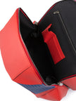 Red Leather Technical Backpack