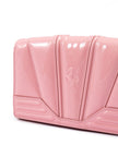 Pink GT patent leather bag with chain