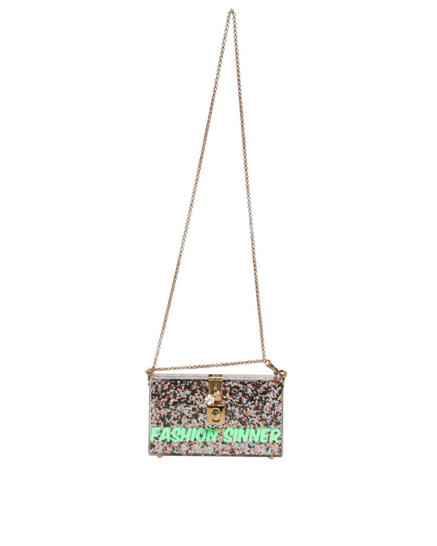 Multicolor PurseBox Fashion Sinner Glitter Crossbody Bag