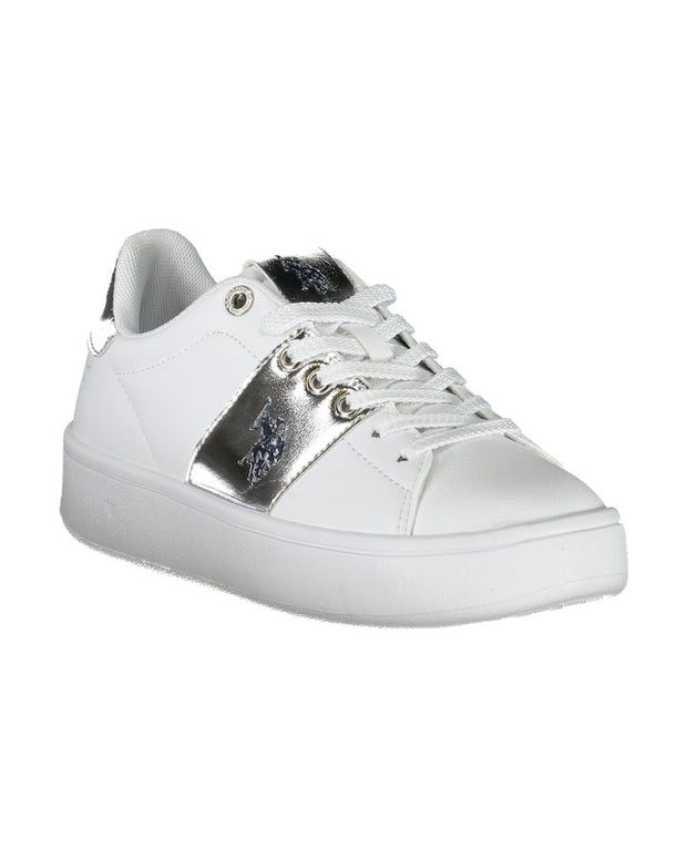 White Polyester Sneaker