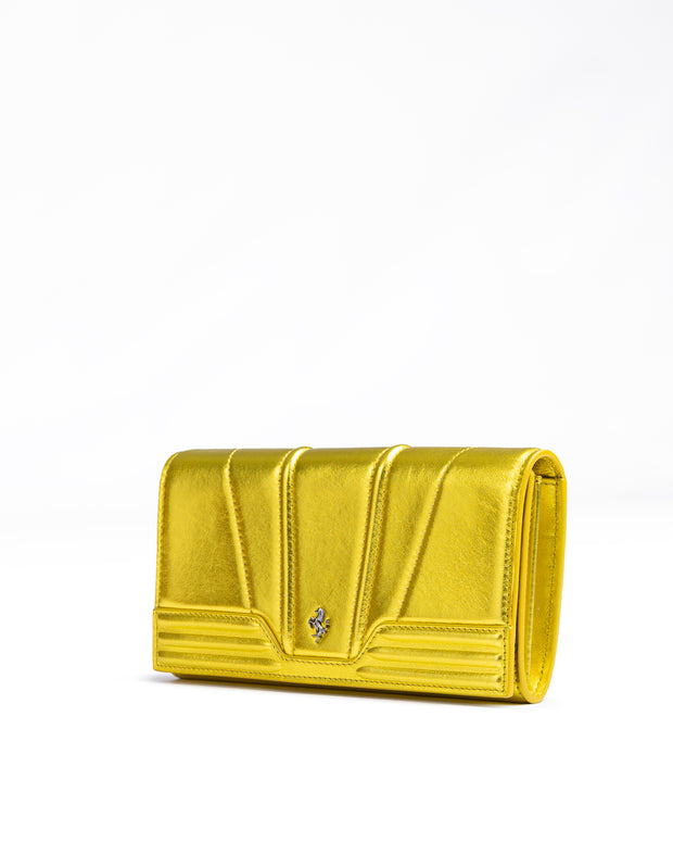 Metal Yellow GT patent leather purse