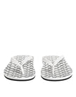 Black White Logo Beachwear Flats Slipper Shoes