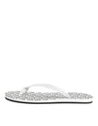 Black White Logo Beachwear Flats Slipper Shoes
