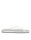 Black White Logo Beachwear Flats Slipper Shoes