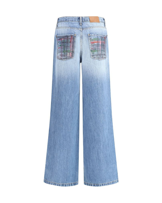 Blue Cotton Jeans Denim