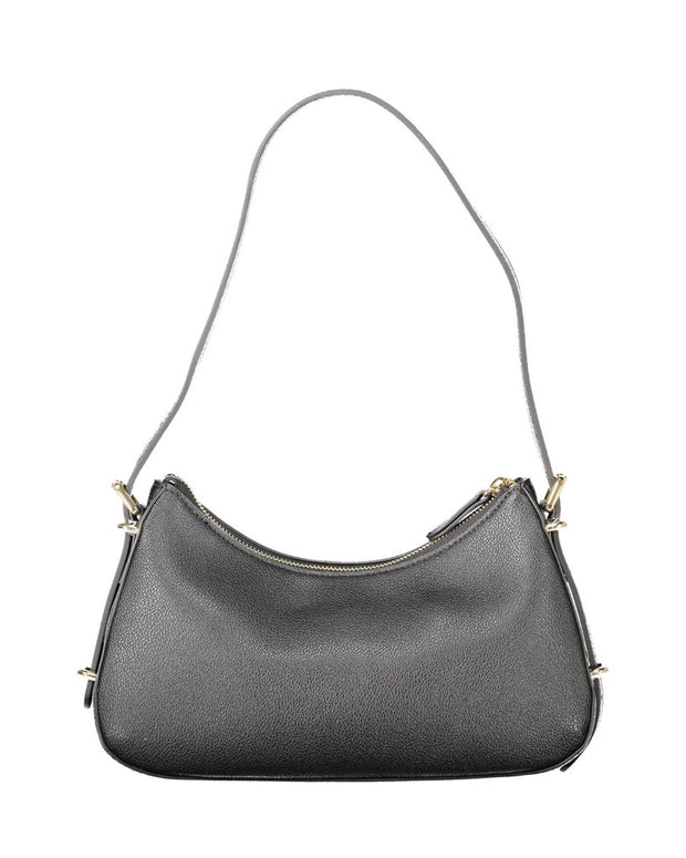Black Polyethylene Women Handbag