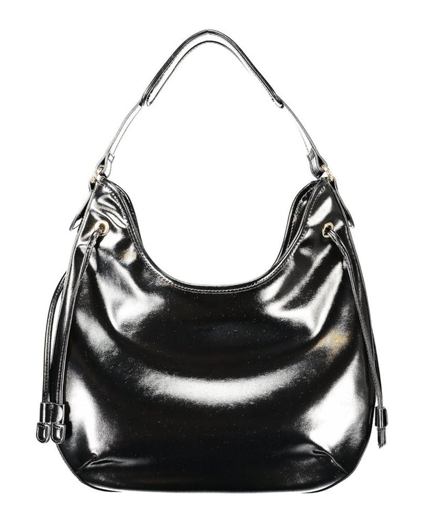 Black Polyethylene Women Hobo Bag