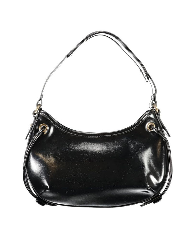 Black Polyethylene Women Handbag