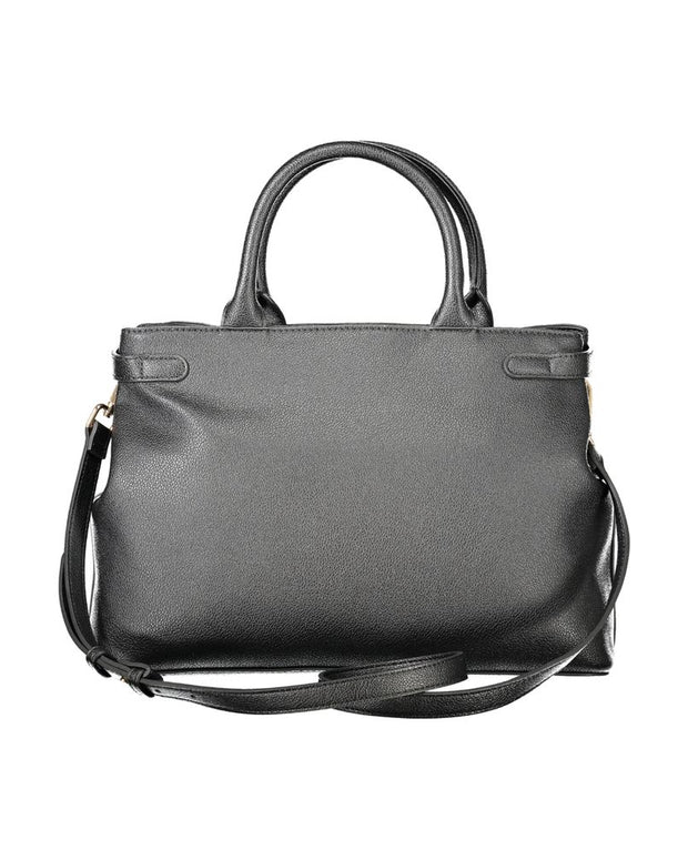 Black Polyethylene Women Handbag