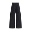 Black Cotton Casual Pants