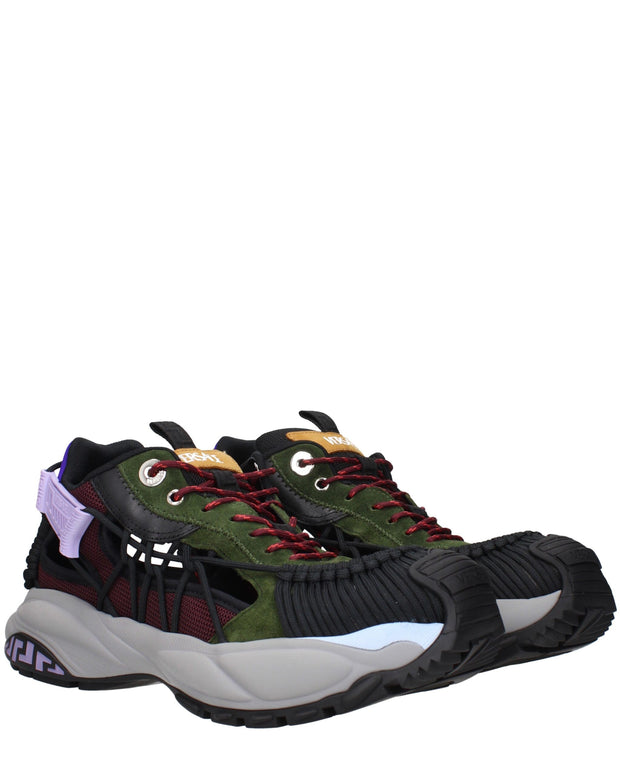 Multicolor Leather Athletic Sneakers