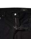 Black Tattered White Lining Skinny Denim Jeans
