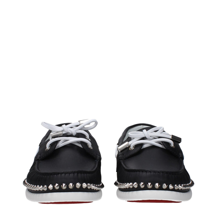 Black Leather Slip-On Loafers