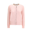 Check collar wool Cardigan
