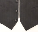 Gray Striped Formal Dress Gilet Vest