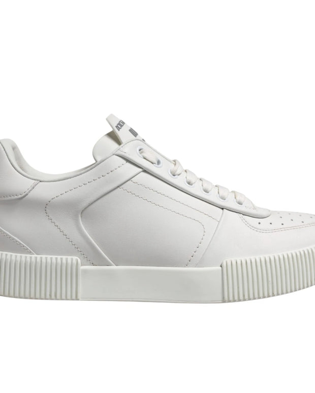 White Miami Leather Low Top Men Sneakers Shoes