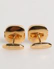 Gold Malachite Green Stone Square Men's Accessory Cufflink
