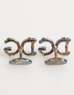 Gold Tone 925 Sterling Silver DG Logo Accessory Cufflink