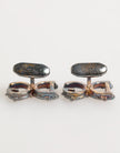 Gold Tone 925 Sterling Silver DG Logo Accessory Cufflink