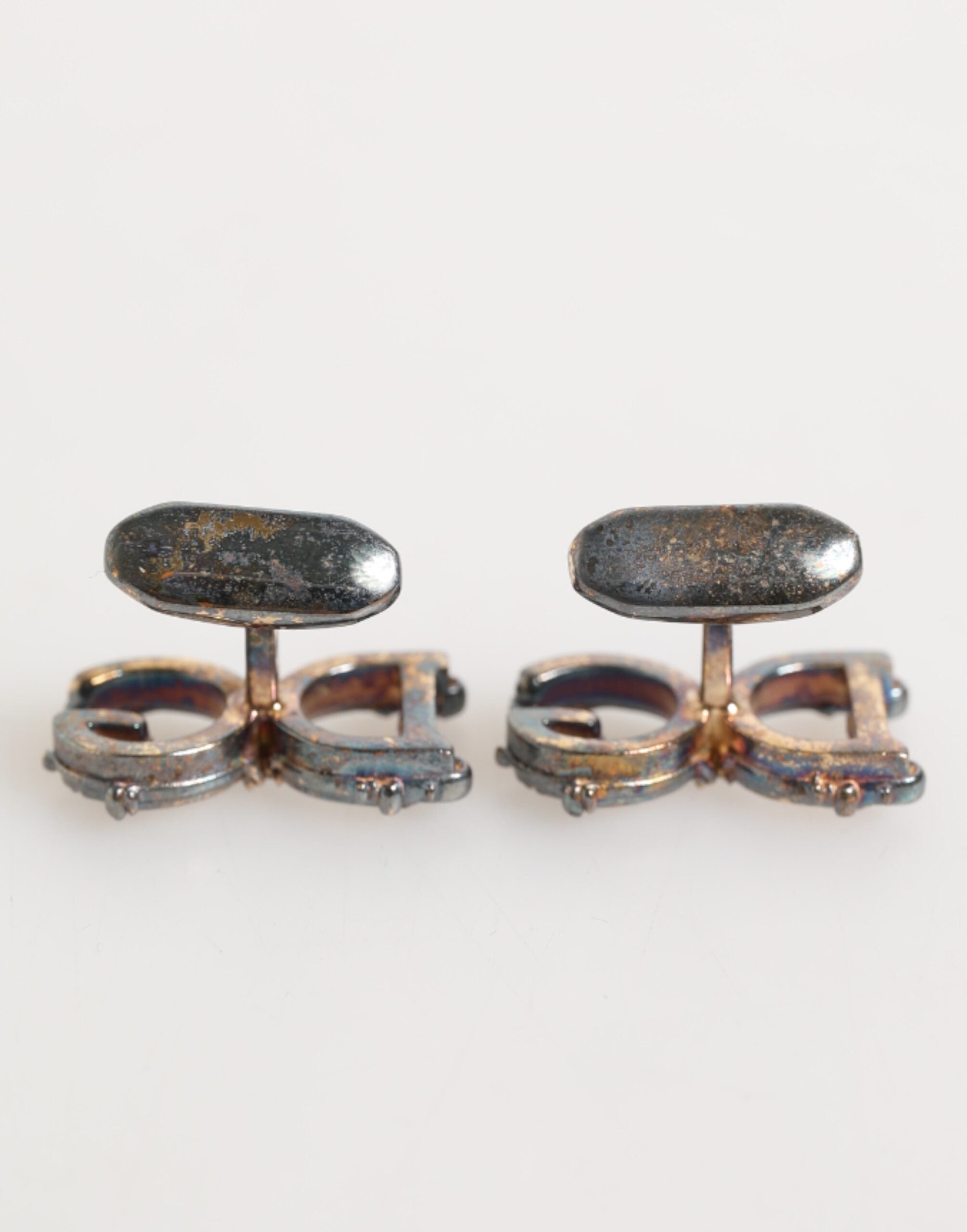 Gold Tone 925 Sterling Silver DG Logo Accessory Cufflink