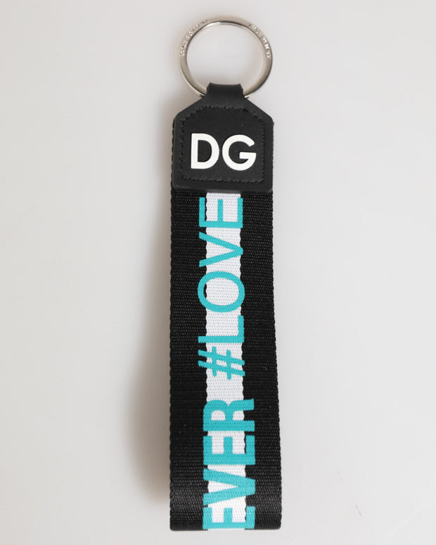 Multicolor Logo Polyester Brass Holder Keychain Keyring