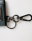 Dark Green Leather DG Logo Coin Purse Bag Charm Wallet
