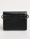 Black Leather DG Logo Bifold Card Holder Men Borse Wallet