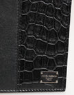 Black Exotic Leather Bifold Card Holder Men Wallet