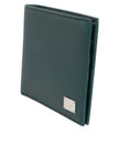 Green Leather DG Logo Engrave Bifold Card Holder Wallet
