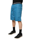 Blue Logo Waistband Beachwear Shorts Swimwear