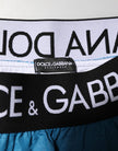 Blue Logo Waistband Beachwear Shorts Swimwear