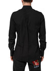 Black MARTINI Slim Fit Dress Formal Men Shirt