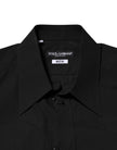 Black MARTINI Slim Fit Dress Formal Men Shirt