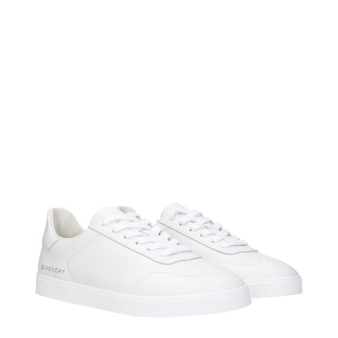 White Leather Low Tops
