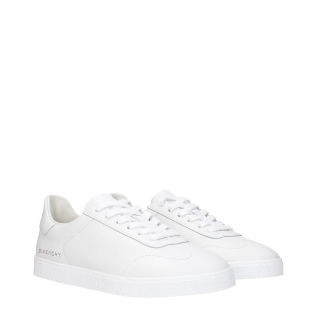 White Leather Low Tops