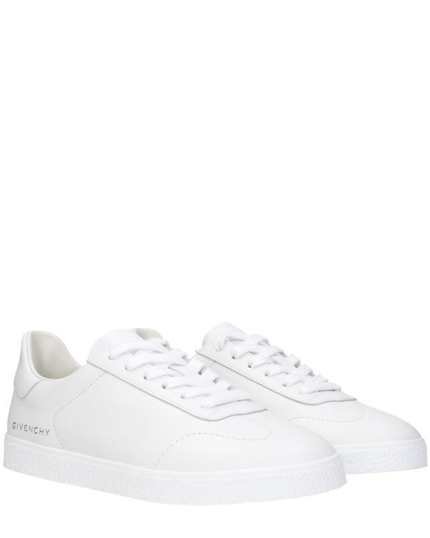 White Leather Low Tops