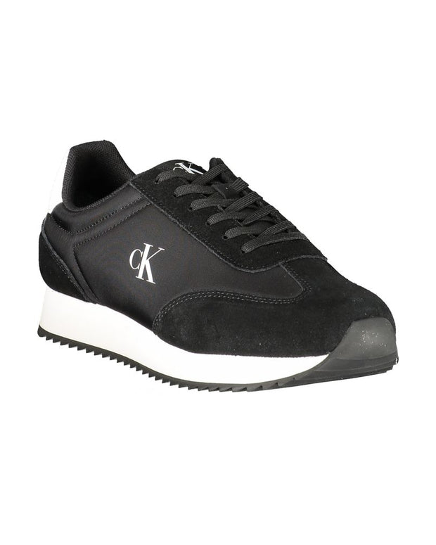 Black Leather Men Sneaker