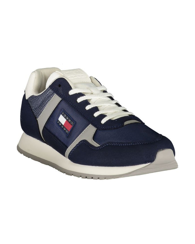 Blue Polyester Men Sneaker