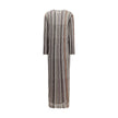 Striped long Dress with sequins