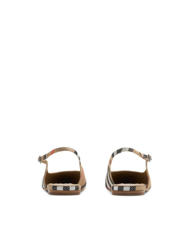 Check Birdie Slingback Ballerina Flats