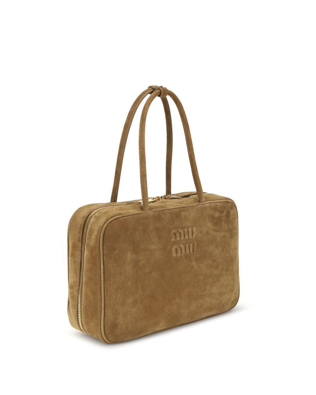 Beige Calf Leather Bos Taurus Handbag