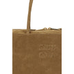 Beige Calf Leather Bos Taurus Handbag