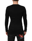 Black Cotton Button Up Men Cardigan Sweater
