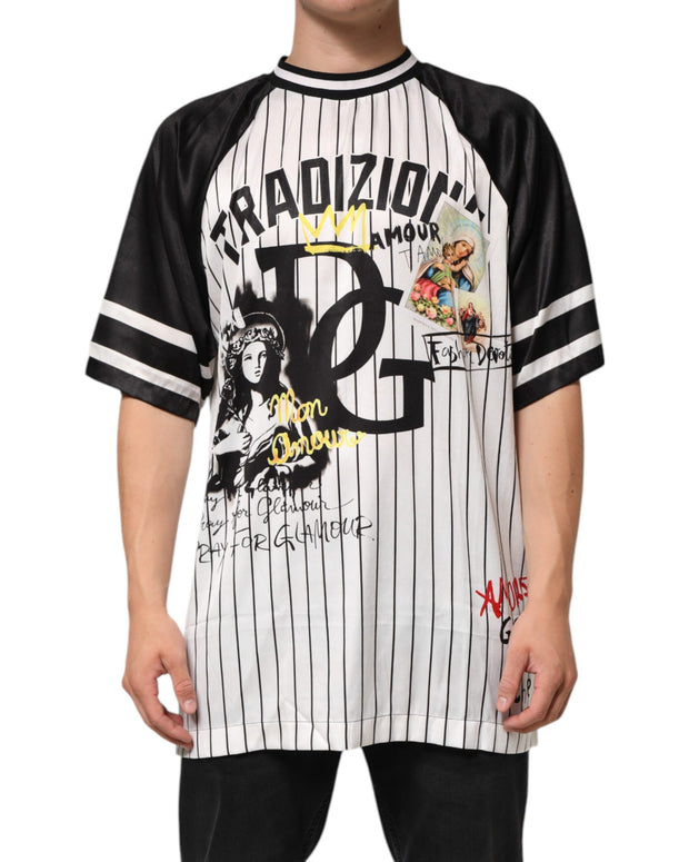 Tradizione Graffiti Print Oversized Men T-shirt