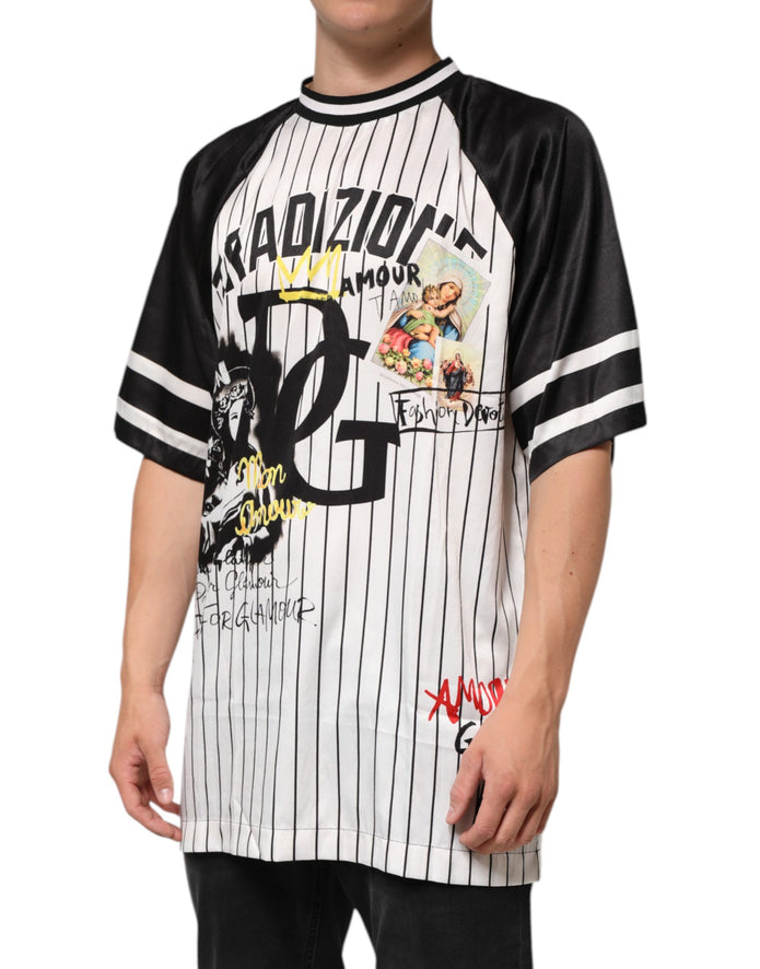 Tradizione Graffiti Print Oversized Men T-shirt