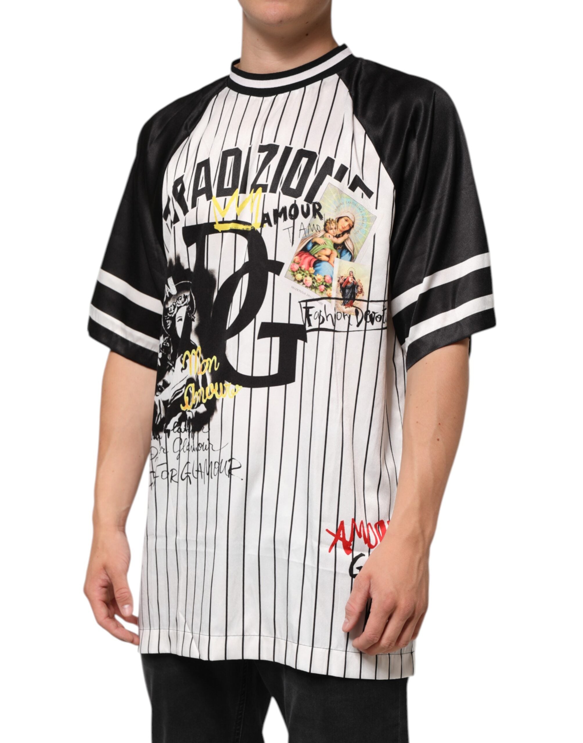 Tradizione Graffiti Print Oversized Men T-shirt