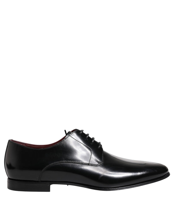 Men Dress Black Calfskin Leather Derby Shoes
