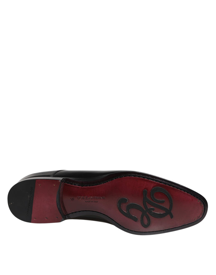 Men Dress Black Calfskin Leather Derby Shoes