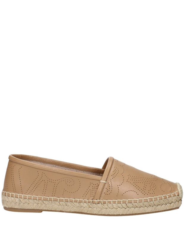 Brown Leather Espadrilles