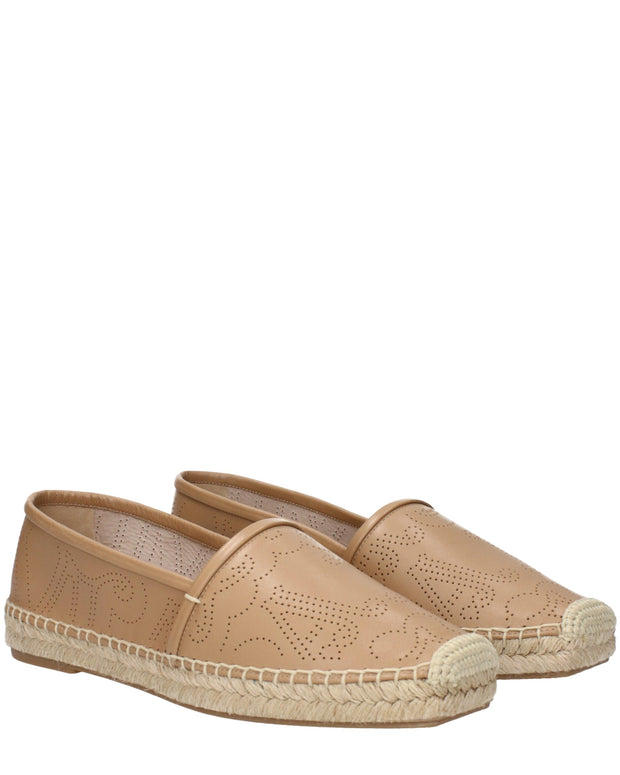 Brown Leather Espadrilles